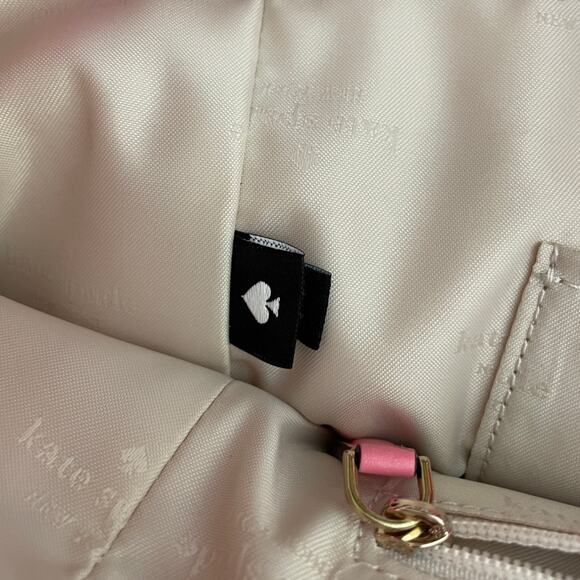 Kate Spade Basket Woven Leather Tote Detachable Crossbody Strap Like New - Picture 9 of 12